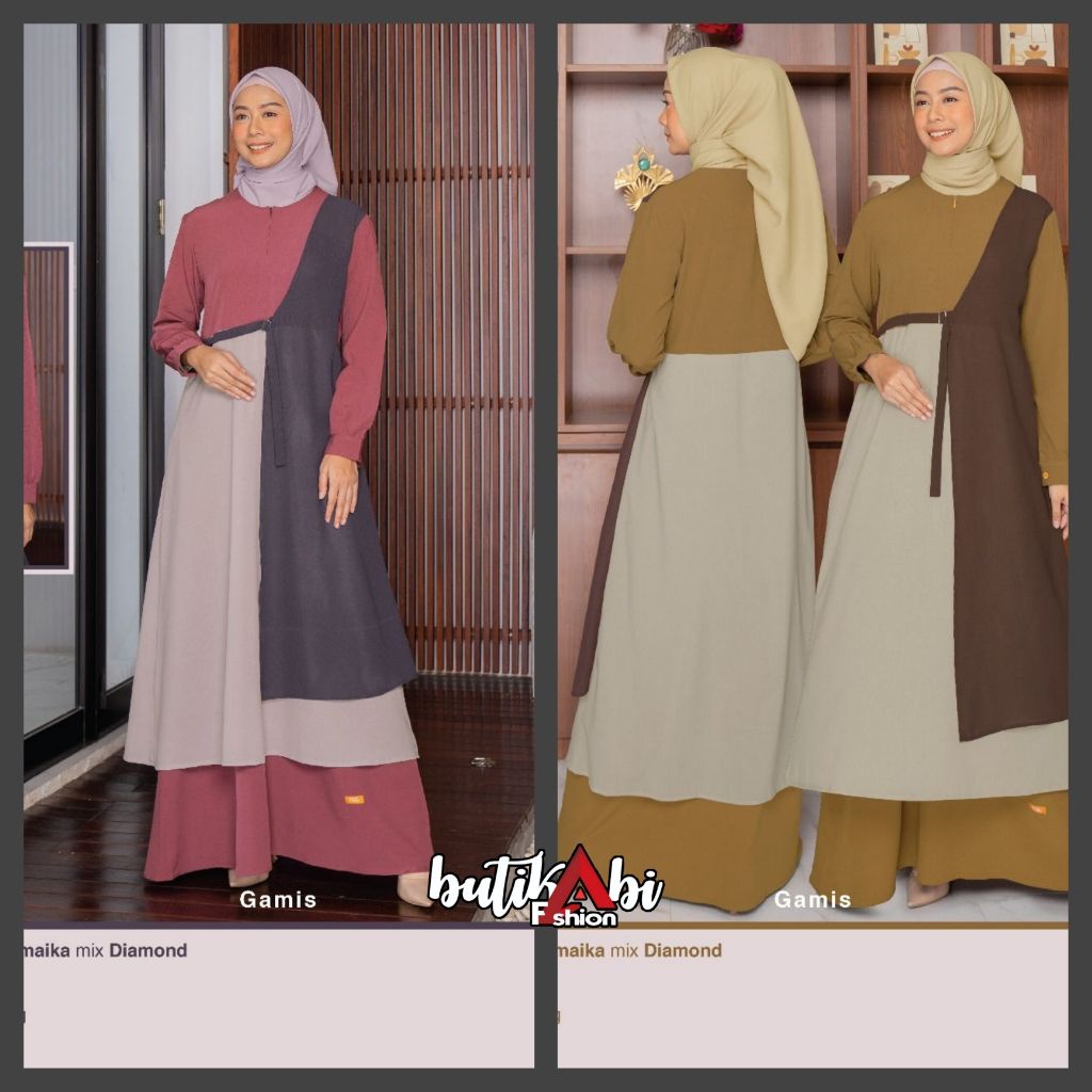 GAMIS IDEA ORIGINAL BY NIBRAS FASHION DRESS BAJU BUSANA MUSLIM WANITA BUSUI POLOS WARNA MUSTARD GOLD