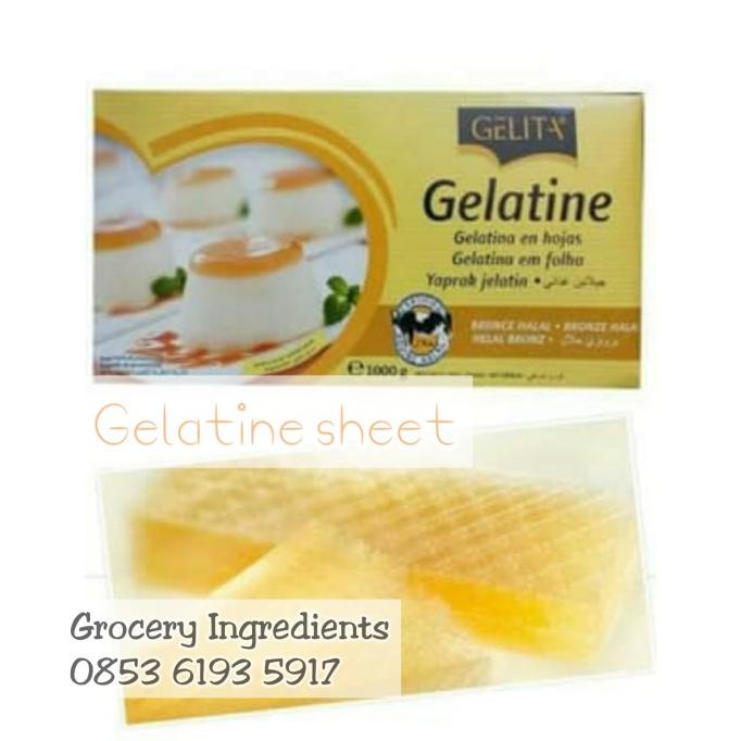 

Gelatin Sheet 300 Sheet/ Gelatine Sapi Halal 1Kg / Gelatine Lembaran