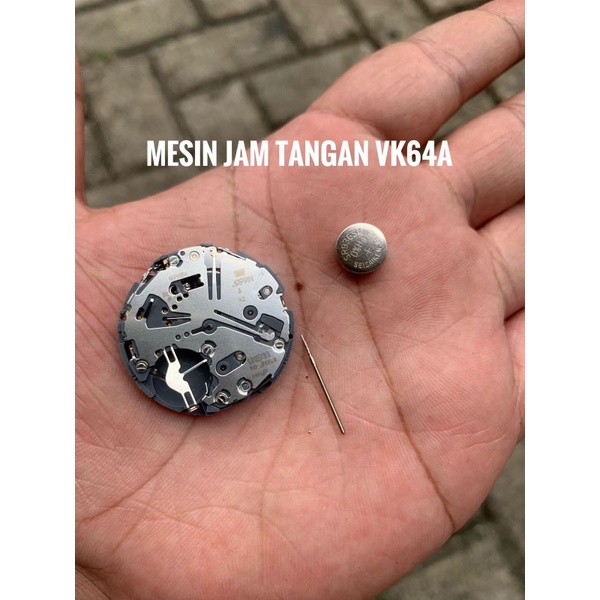 Mesin jam tangan Original VK64A chrono 3.9 posisi