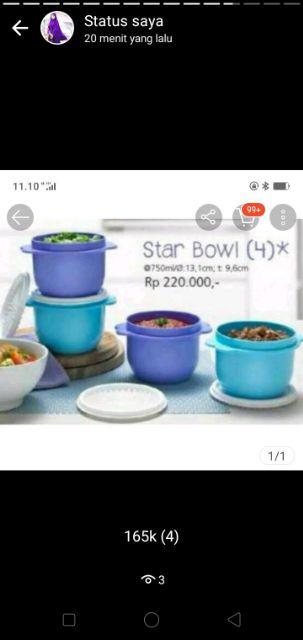 Mini Starbowl Star Bowl Set (isi 4) Wadah Mangkuk Mpasi Toples Lebaran Natal