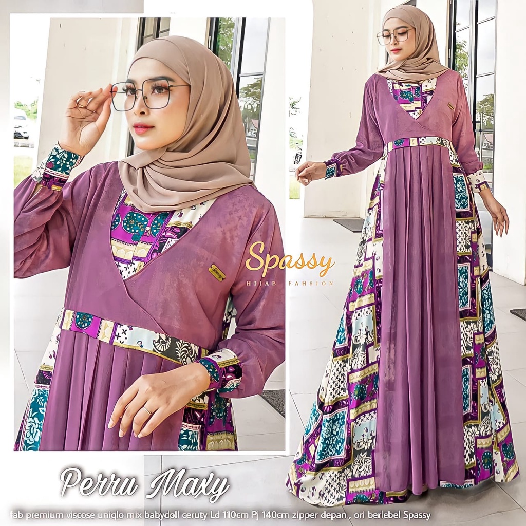 SPASSY DRESS MUSLIM WANITA PERRU MAXY
