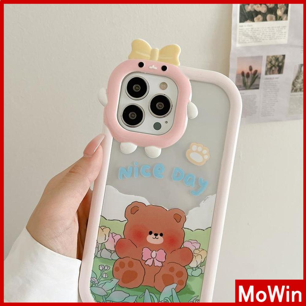 iPhone Case Silicone Soft Case Clear Case Airbag Shockproof Protection Camera Smooth Feel Cartoon Bear Cute Compatible For iPhone 11 Pro Max 13 Pro Max 12 Pro Max 7Plus xr XS Max