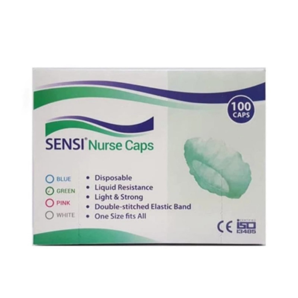 Nurse Cap - Hair Cap - Topi Suster - Penutup Kepala Box Kotak Sensi isi 100