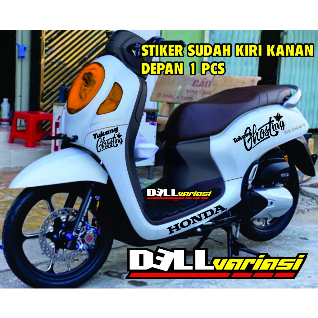 STIKER SCOOPY TUKANG GHOSTING CUTTING STIKER SCOOPY STIKER MOTOR SCOOPY NMAX GENIO VESPA PIAGGIO STI