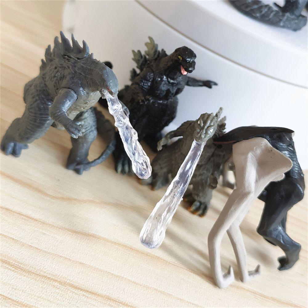 AUGUSTINA Godzilla Toy Figure 8Pcs Hadiah Anak Model Mainan Patung Mainan Ornamen Koleksi Hadiah Gift Dinosaurus GodAzilla