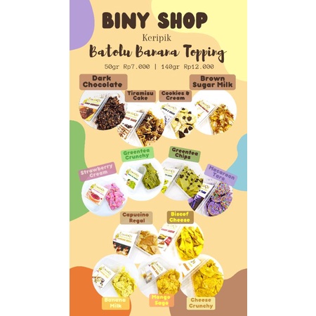 

kripik pisang + topping