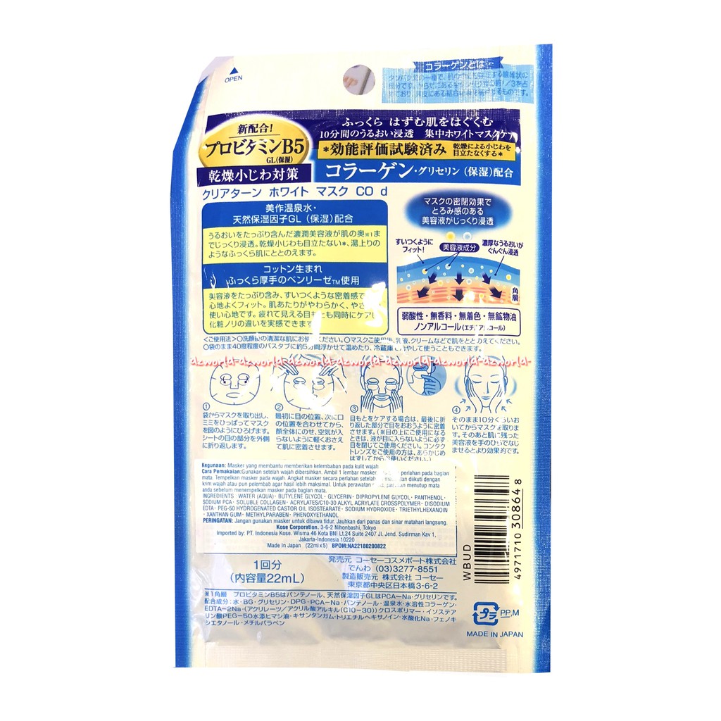 Clear Turn White Masker Dari Korea Blue Biru Kode Cosmeport 1 Pcs