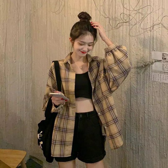 OVERSIZE KEMEJA OSLIN  Kemeja Korea - Kemeja Wanita Murah