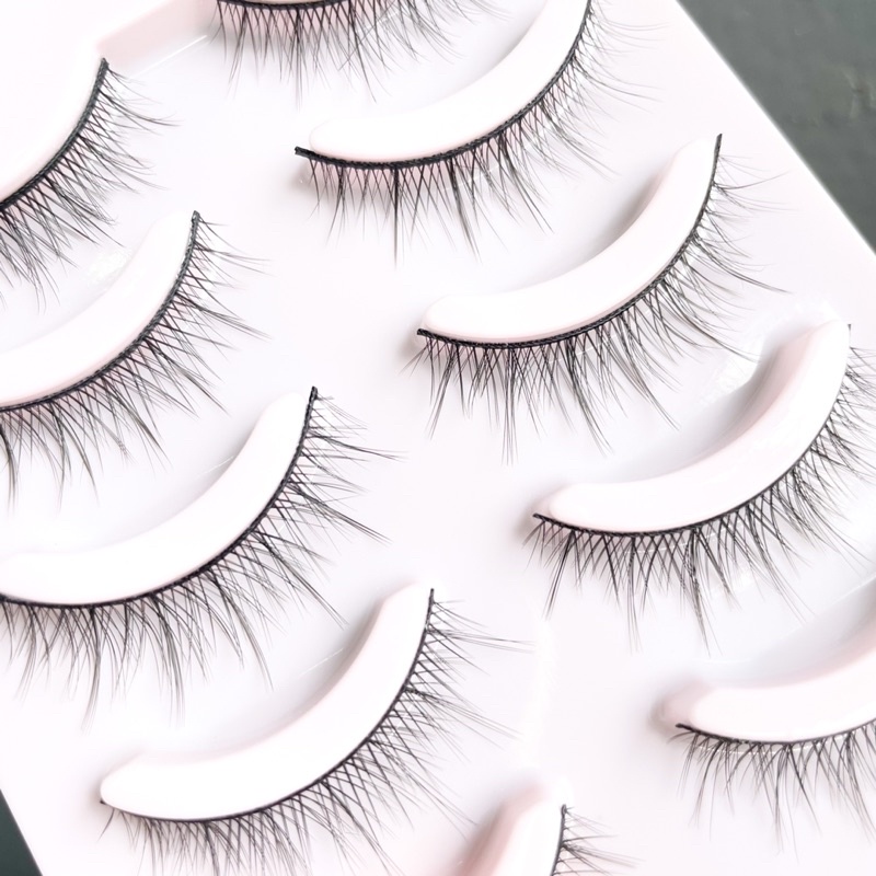 F51 - 5PASANG FAIRY LASHES - THAILAND KOREAN MAKEUP LOOK - Professional Eyelash Extension Fans Premade Fishtail A Shape Spike Lashes Fluffy Eyelash Kit for Beauty Makeup