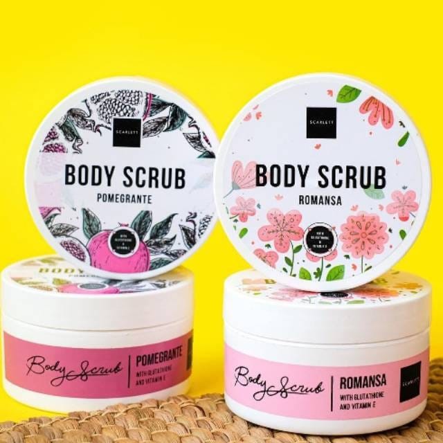 BODY SCRUB SCARLETT WHITENING by Felicya Angelista / Lulur Badan Scarlet Original