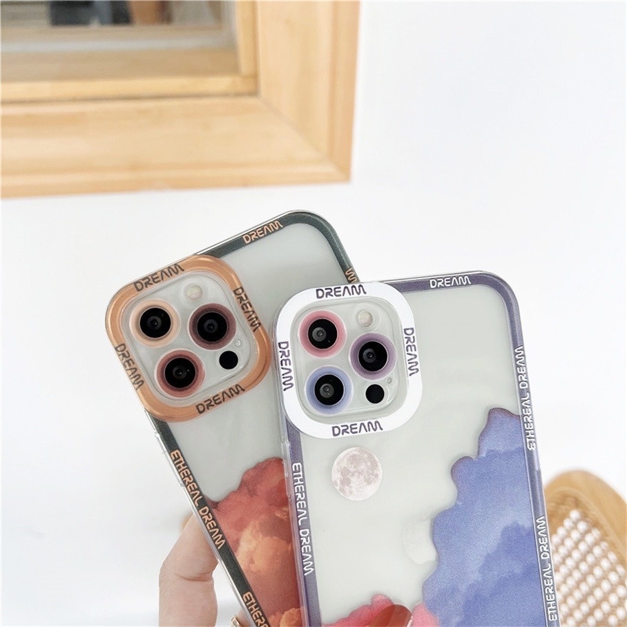 Compatible For iPhone 14 13 12 11 Pro Max X XR Xs Max 8 7 6 6s Plus SE 2020 Soft Case Pelindung Motif Cat Air Untuk