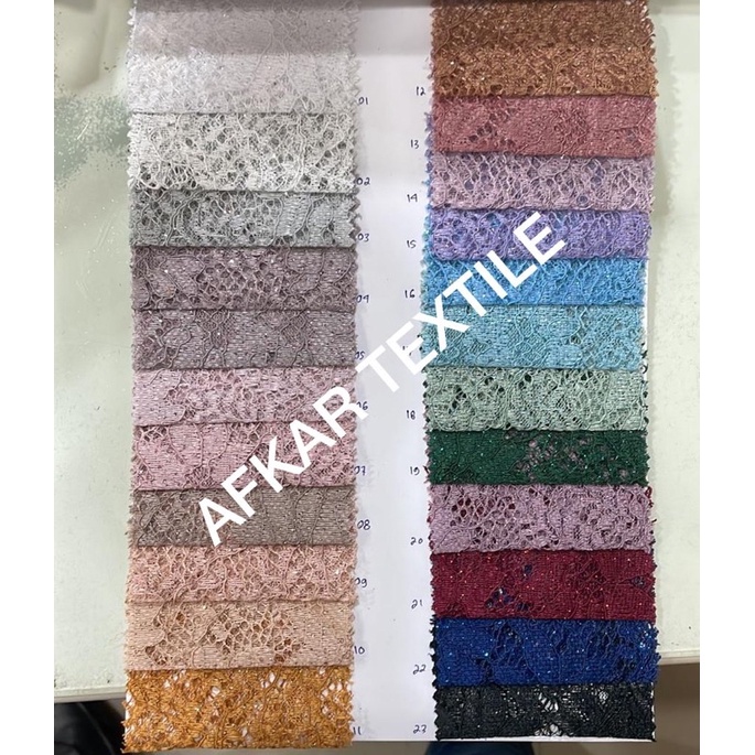 KAIN BROCAD DAHAYU AMELIA SEROJA - BROKAT BRUKAT [Glitter &amp; Non Glitter] Original Grade A / Lebar 1.5 Meter