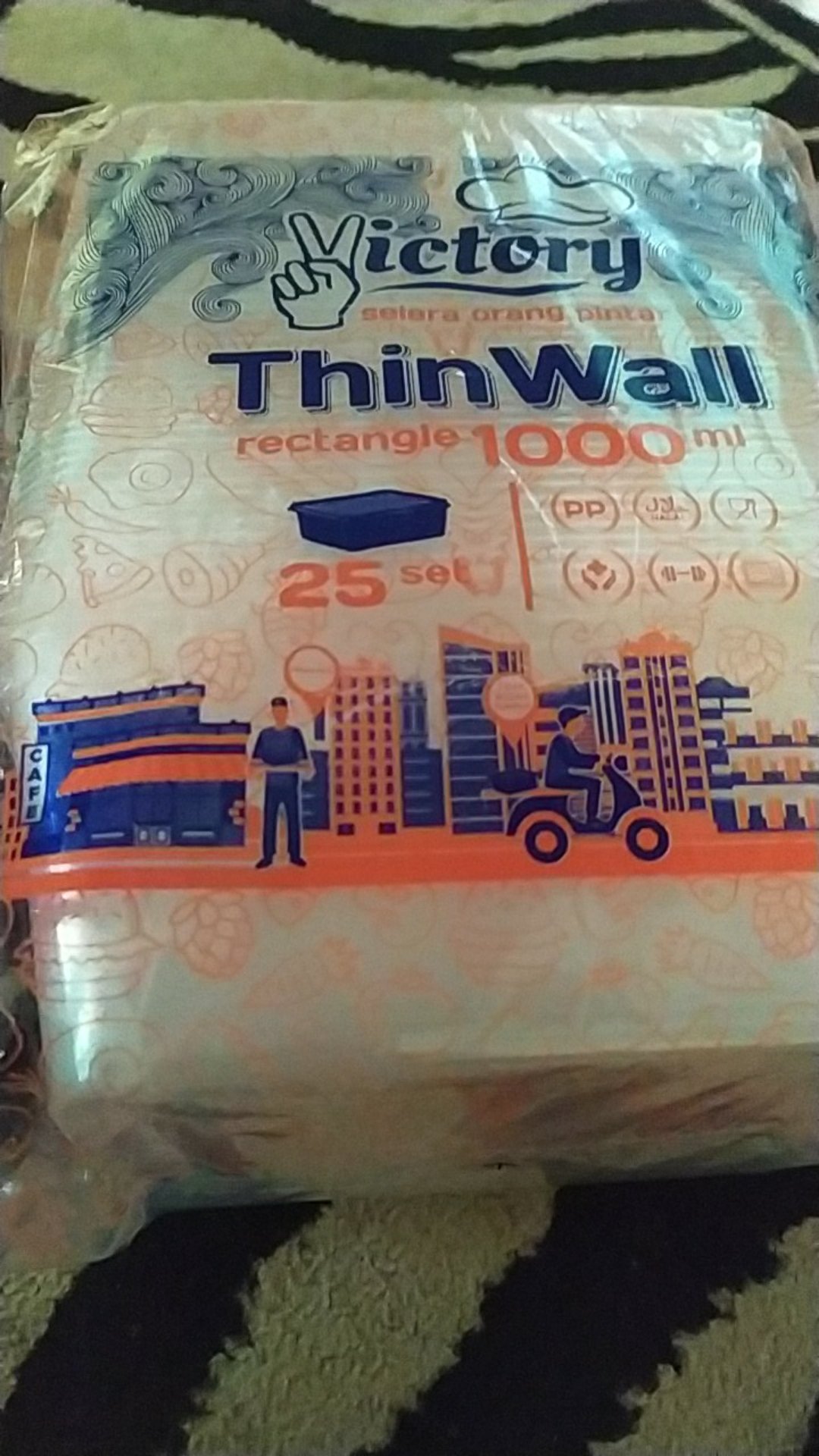 Kotak Makan Tahan Microwave | Thinwall 1000ml Food Container | Tempat Kotak Makanan Plastik