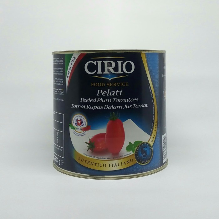 

Ready- Cirio Pelati Peeled Plum Tomatoes Tomat Kupas Dalam Jus Tomat