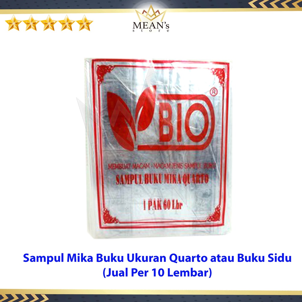 

Sampul Buku Plastik Mika Ukuran Quarto / Untuk Buku Sidu 38 dan 58