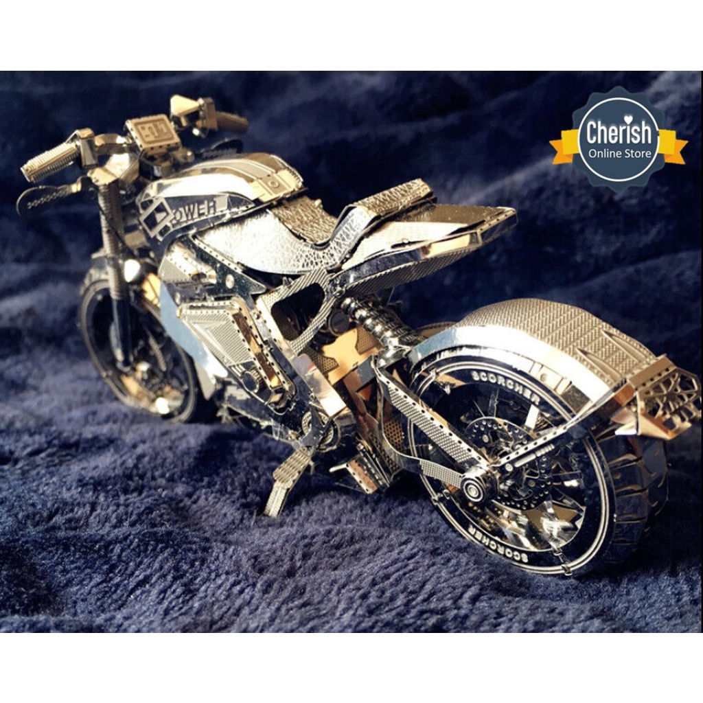 Mainan Puzzle Metal 3D MOTORCYCLE - Mainan Hobby DIY MB-002