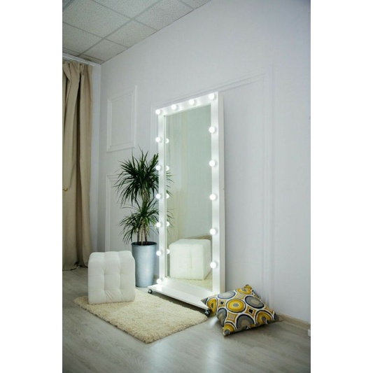 standing mirror lampu murah//standing mirror