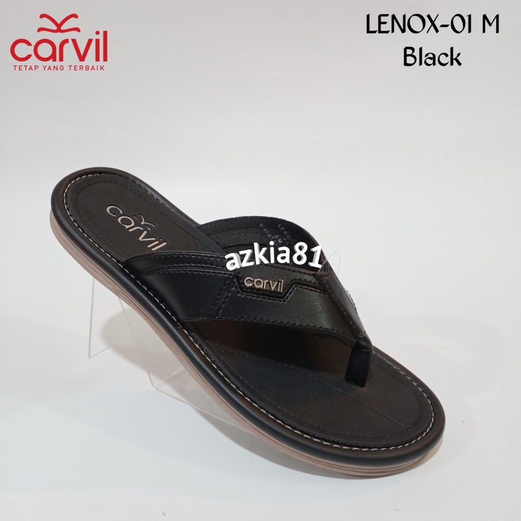 Carvil Sandal Pria Terbaru LENOX-01 M BLACK Kekinian keren