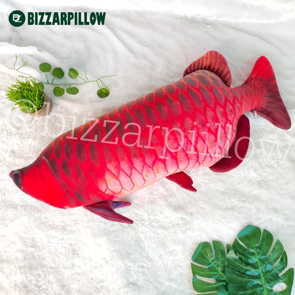 Bizzarpillow Bantal Arwana Super Red Bantal Ikan Arwana Jumbo BZ079