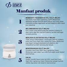 INEZ EVERY NIGHT  SKIN LIGHTENING MOISTURIZING CREAM  28GR