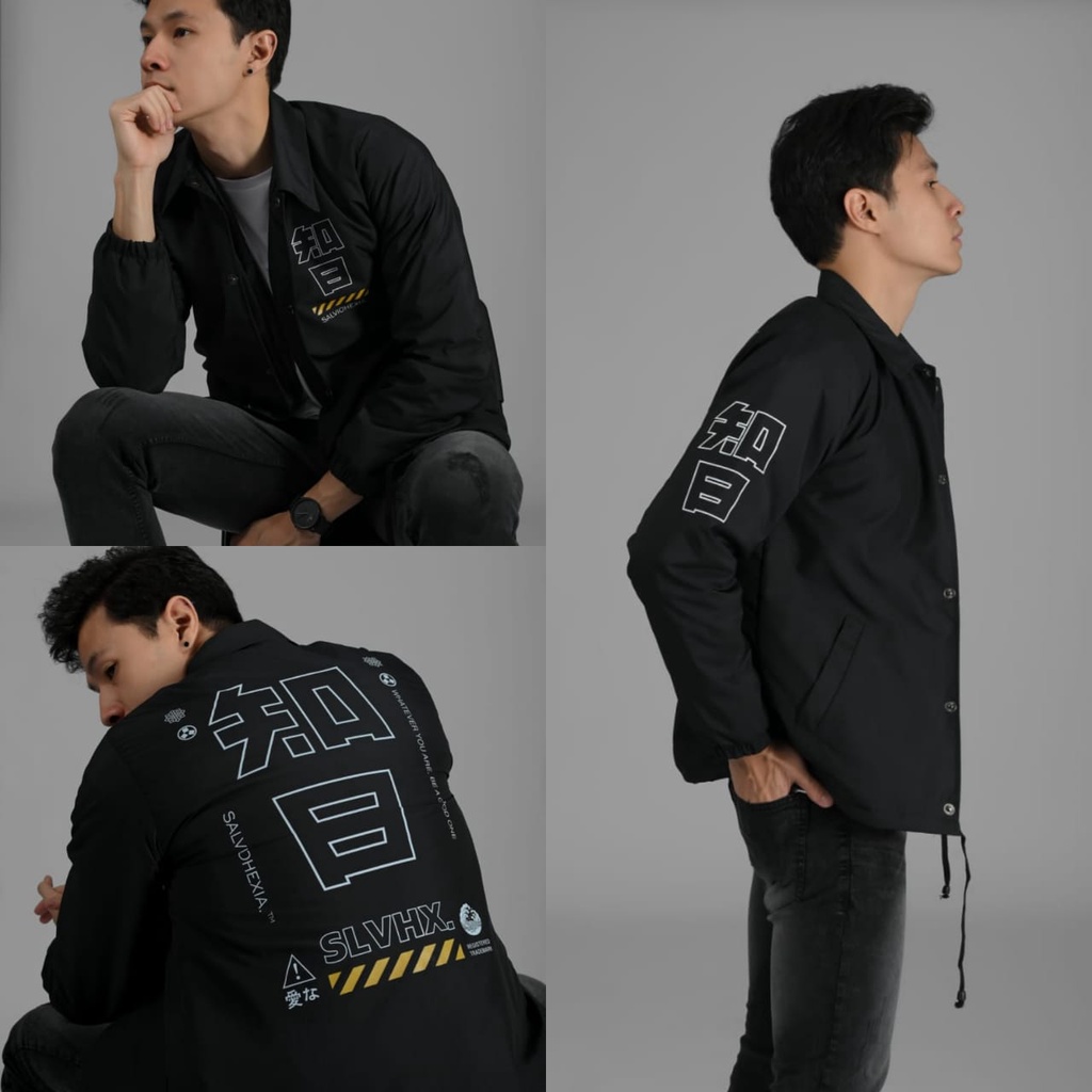 JAKET PRIA - JAKET COACH SALVIO HEXIA - JAKET WINDBREAKER - JAKET PARASUT PRIA - JAKET PARASUT - JAKET COACH ORIGINAL - JAKET COACH ANAK - JAKET COACH PRIA - JAKET COACH WANITA -  JACKET PRIA - JAKET CASUAL - JAKET MOTOR -  JAKET COWOK - JAKET COWO-Hitam Sugoy