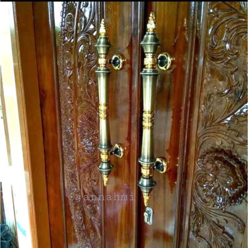 handle pintu full kuningan 47cm