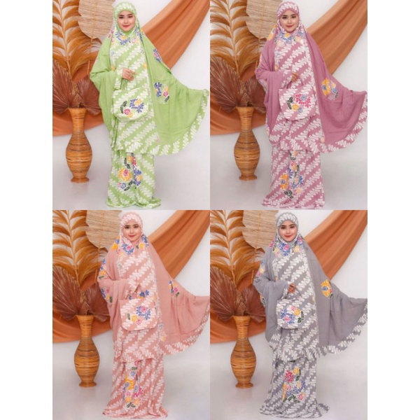 MUKENA DEWASA JUMBO BATANGAN SOFT PASTEL / KAIN RAYON SAMITEX