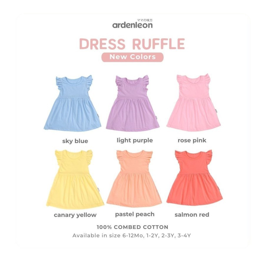 Makassar ! Baju Dress Ruffle ARDENLEON RUFF 02 New Color