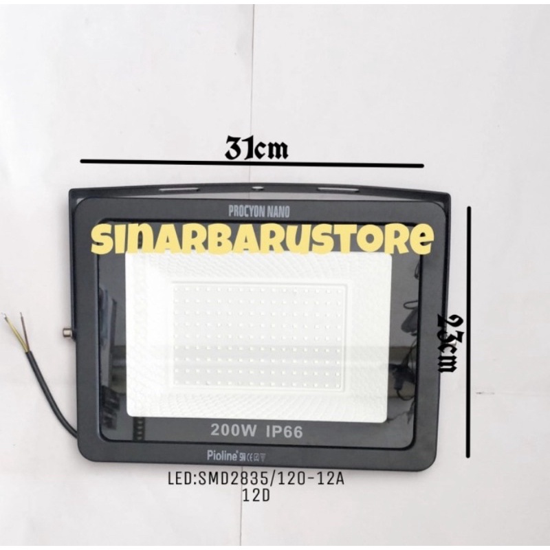 Lampu Sorot/Tembak/Floodlight LED Pioline 200 Watt Putih