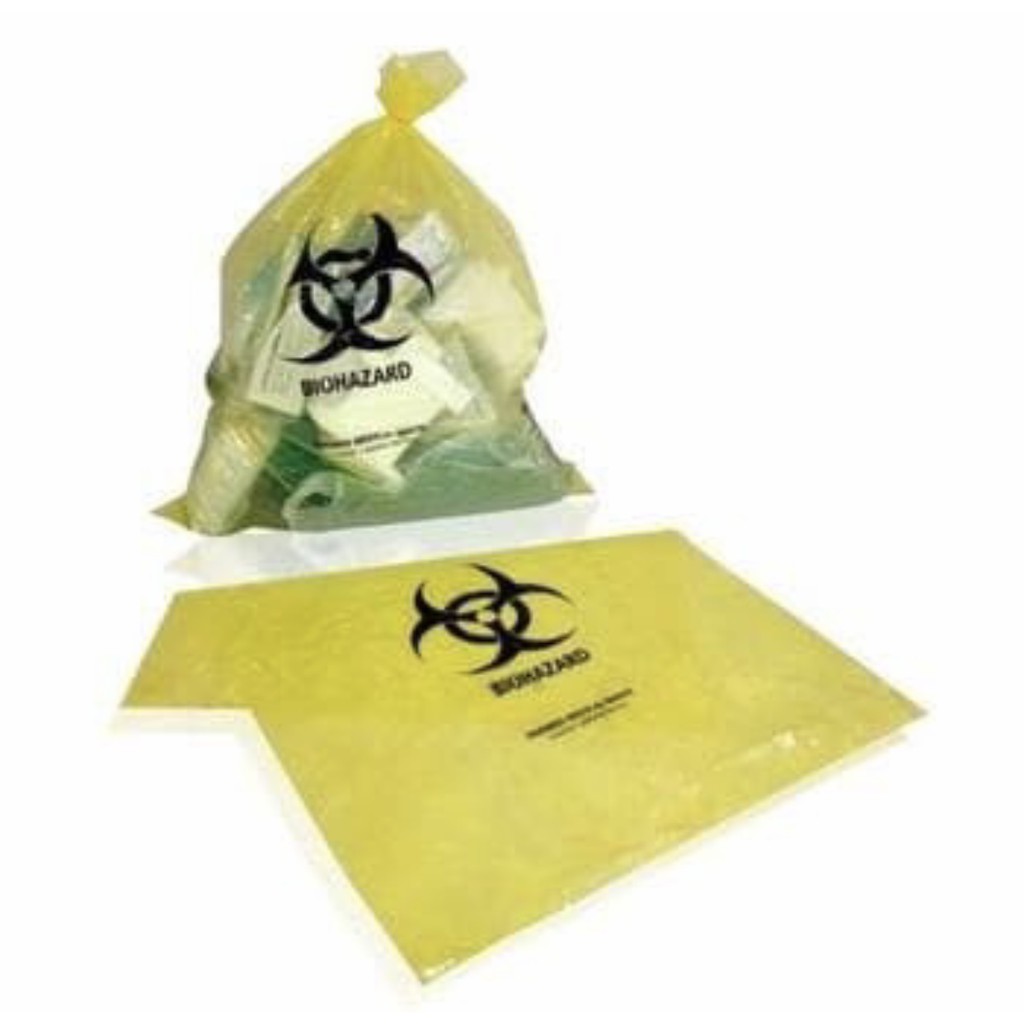 KANTONG PLASTIK BIOHAZARD KANTONG PLASTIK LIMBAH MEDIS 60X80CM PAK ISI 50