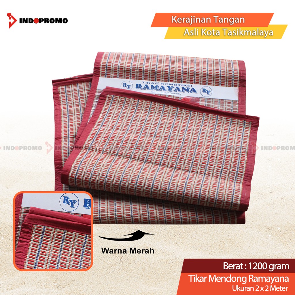 TIKAR TENUN RAMAYANA / TIKAR LIPAT/ KARPET MENDONG UKURAN 2x2 Meter