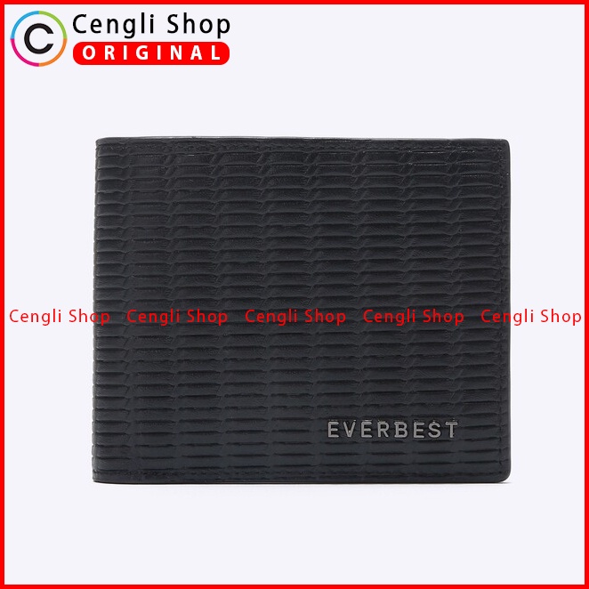 DOMPET KULIT PRIA EVERBEST ORIGINAL BRANDED ASLI HITAM EM07