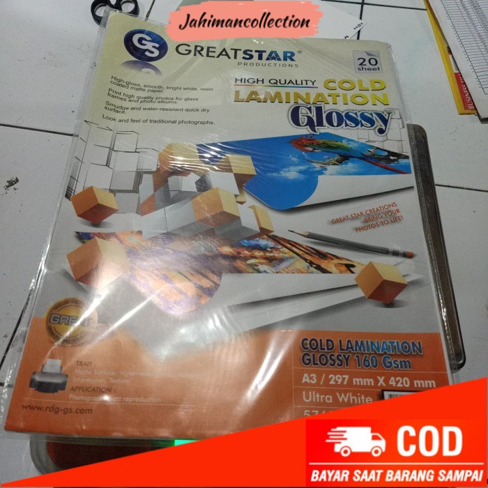 

✨ BISA COD ✨ cold lamination glosy A3-20