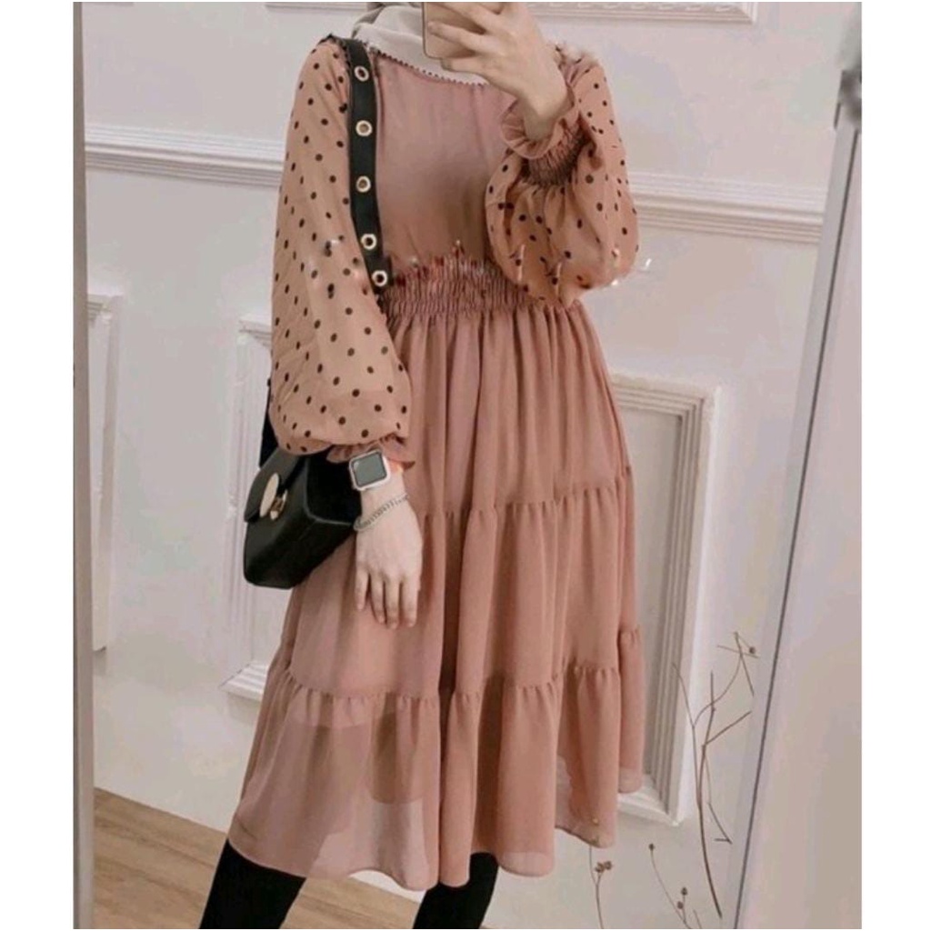 Tunik Kombinasi Uragiri / Zuvia Tunik Premium Polkadot