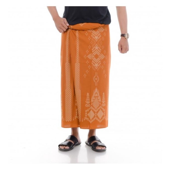 Sarung Sari Kembang Rayon Premium Swa - Orange