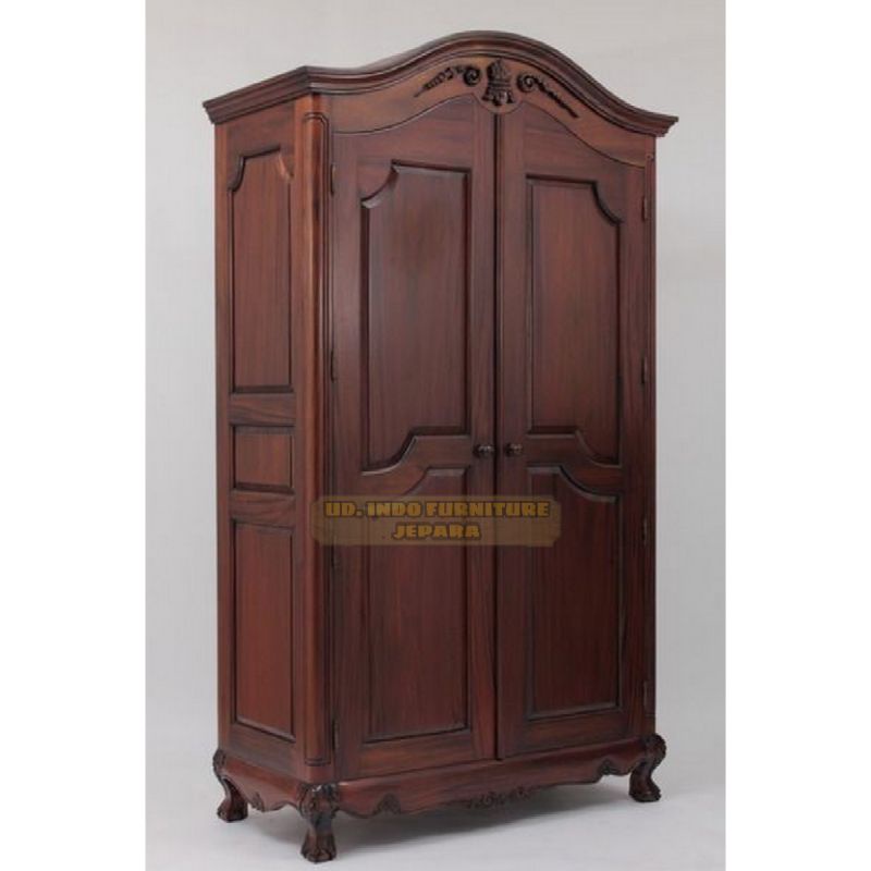 lemari pakaian minimalis kayu jati jepara