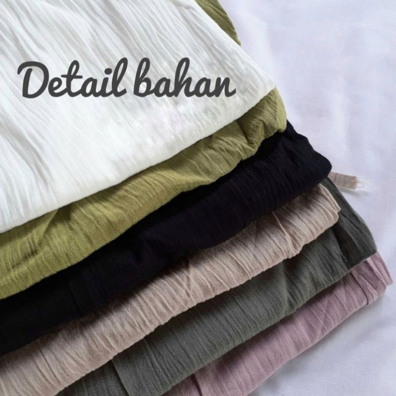 Kulot Linen Crinkle Premium - Sosweet Crinkle Linen Wanita Kekinian