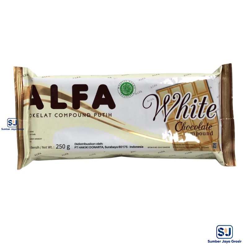 

COKELAT PUTIH BATANGAN ALFA 250 GR/ COKELAT BLOK / COMPOUND CHOCOLATE