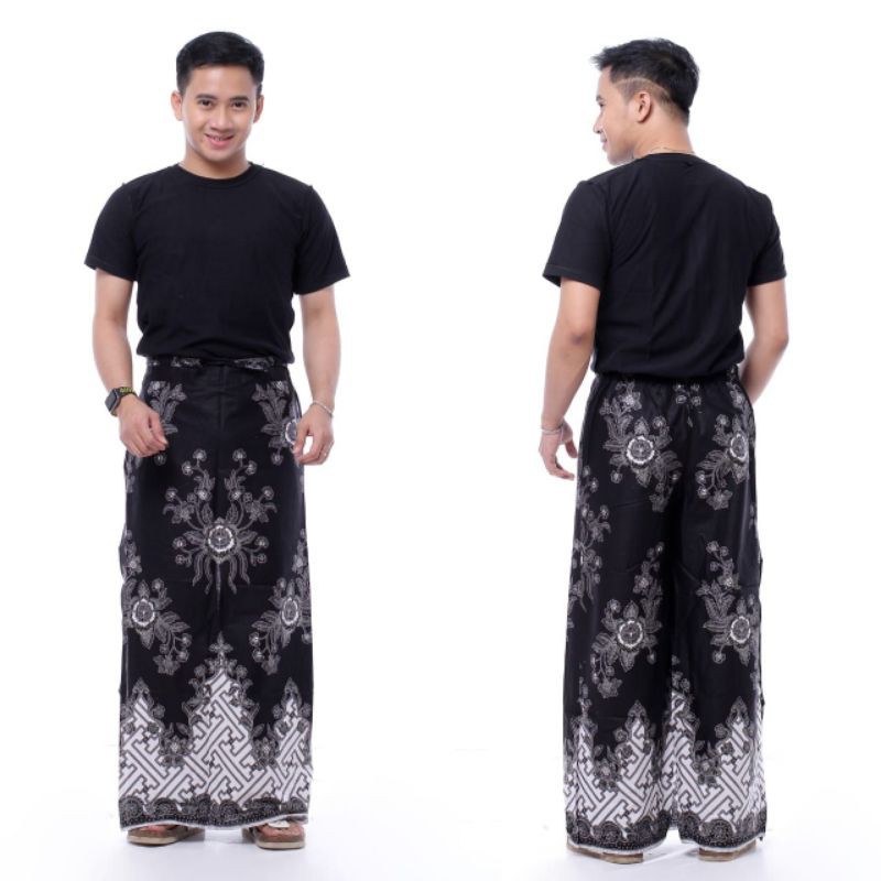SARUNG CELANA BATIK MOTIF BUNGA HITAM