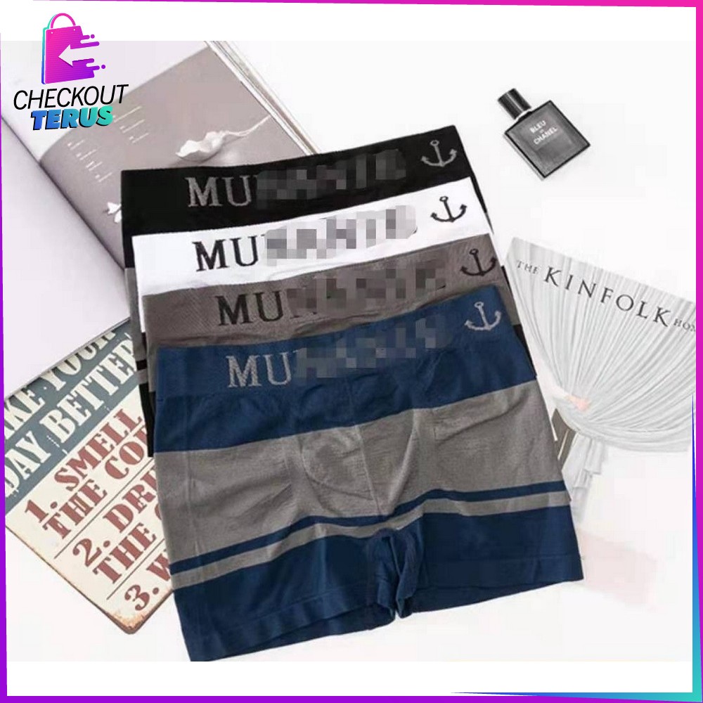 CT P117 Celana Dalam Pria Boxer CD Laki Laki Petak Boxer Men Underwear Celana Dalam Pendek Pria Kolor Cowok Sempak Pria Dewasa