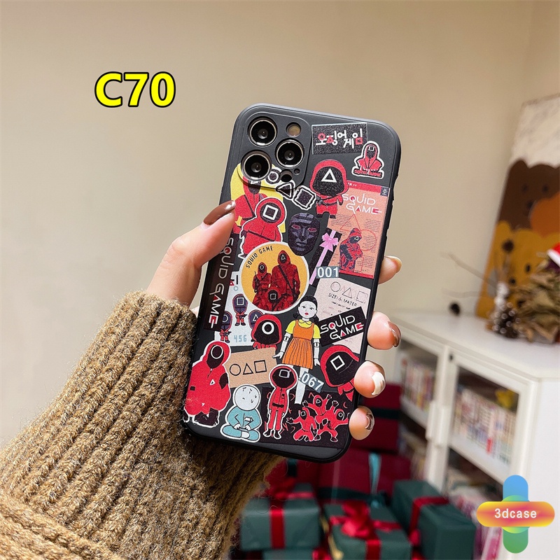 Soft Case Silikon Tpu Motif Tide Brand Squid Game Untuk Infinix Note 8 10 Infinix Hot 10 Play Hot 10 10t 10s 10i Hot 10 Lite S4 9 Pro 11 Plus Infinix Smart 4 5 Pro 3 Plus Tencno Spark 5 PRO Straight Cube Soft TPU Case