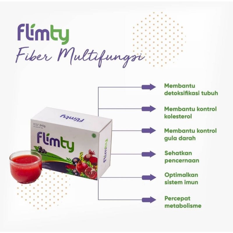 FLIMTY FIBER ORIGINAL ECER DIET &amp; DETOX HERBAL PELANGING ALAMI SEHAT HALAL BPOM OBAT KURUS