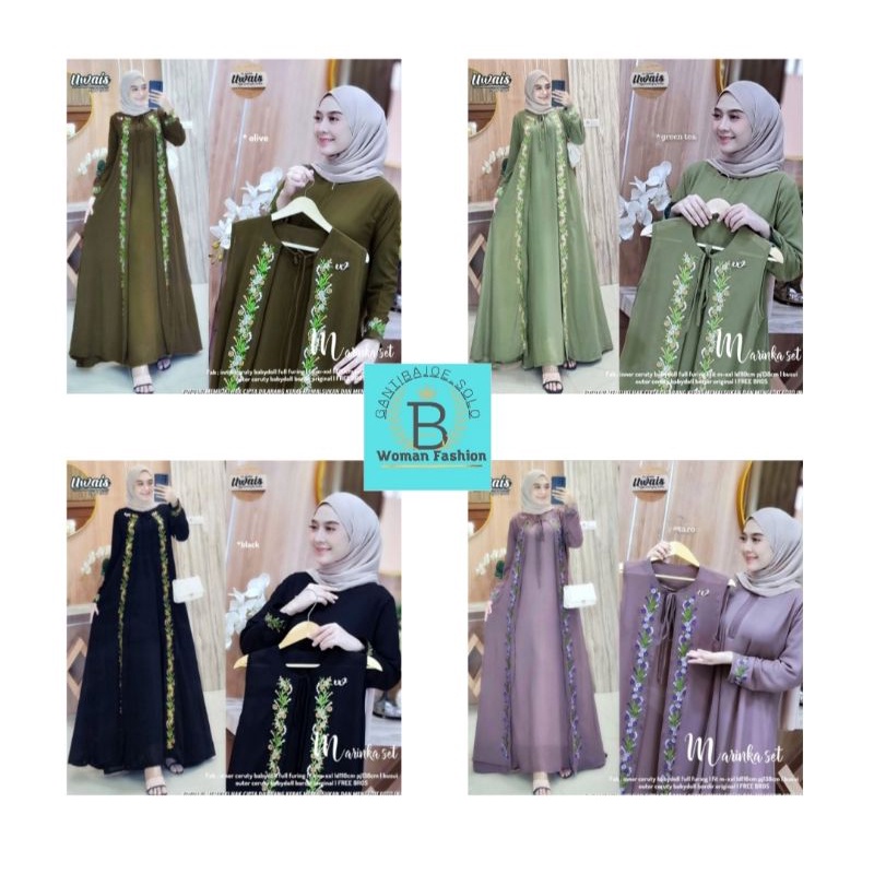 [READY STOCK] GAMIS MARINKA SET ORIGINAL BY UWAIS GAMIS CANTIK PREMIUM DRESS SYAR'I
