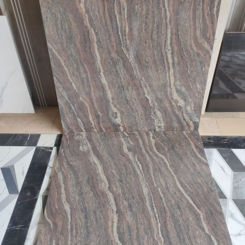 Granit lantai 80x80 Tura brown Valentino gress