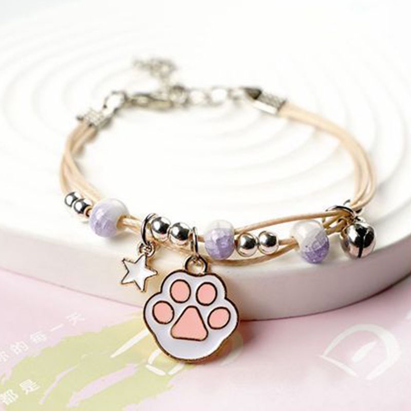 Gelang Wantia,Korea,Cakar Kucing Bahan,Keramik Kartun Beruang Cakar,Untuk Wanita,Bracelet