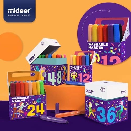 

(BISA COD) Mideer Washable Marker - 36 pcs