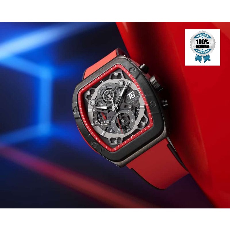 T5 H 3857 Original Crono Aktif Jam Tangan Pria T5 H3857 Analog Tali Rubber
