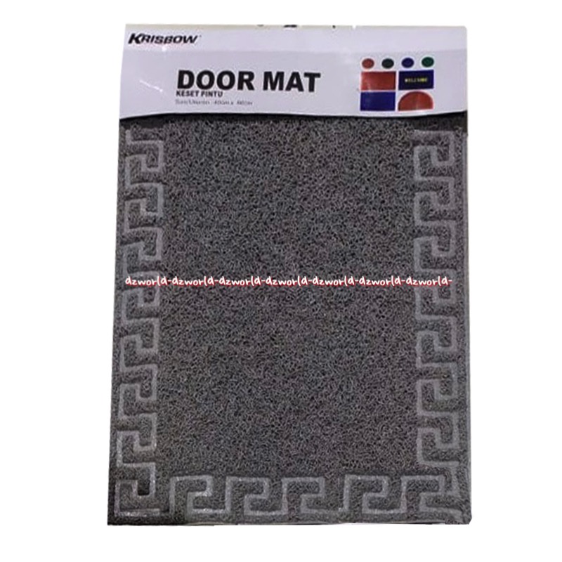 Keset Rumah Anti Slip Karet Persegi Kotak 40x60cm Alas Kaki Grey Abu Abu Bisa untuk Kamar Mandi Depan Pintu Rumah Door Mate Doormate