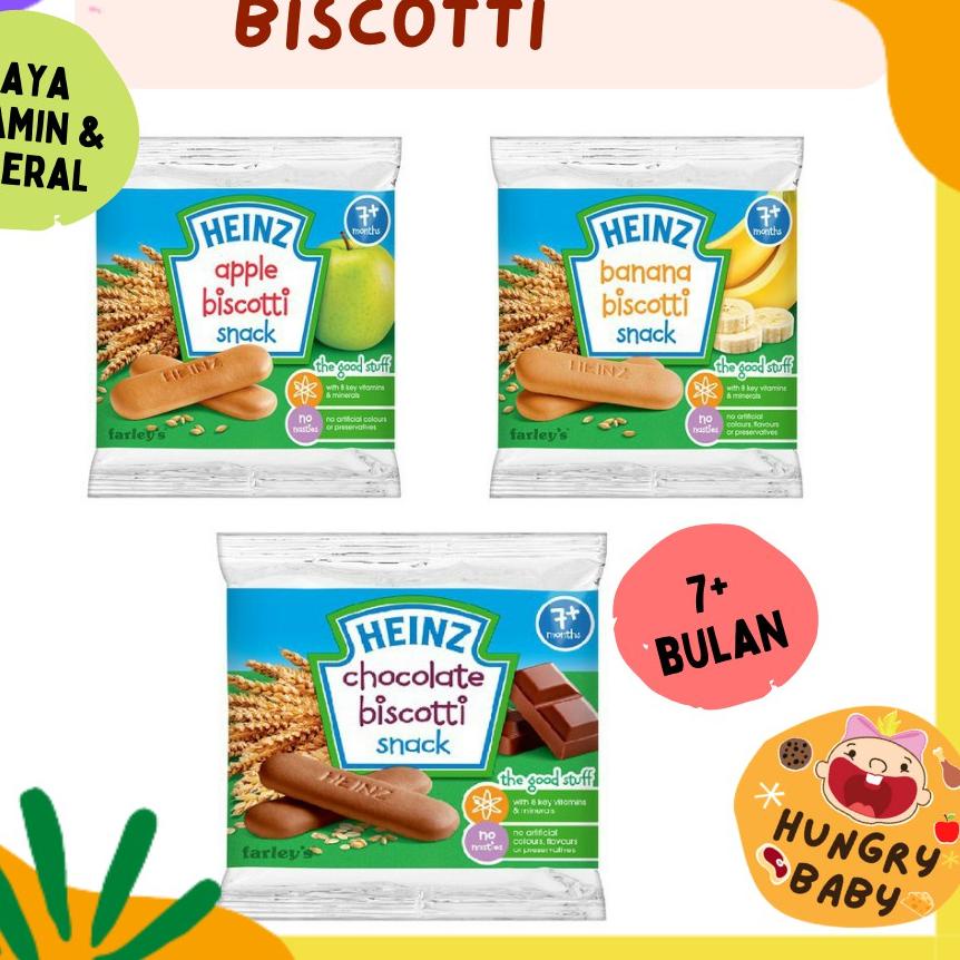 {Original} Heinz Biscotti Snack 60 gram / Snack Biskuit Bayi 60 g / Cemilan Anak 7 bulan +
