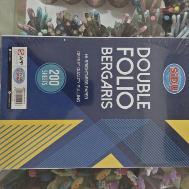 

Kertas Folio bergaris SIDU isi 200sheets